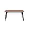Homeroots 59" Walnut and Black Wood Dining Table 631302 - alternate 1