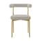 Homeroots Set of Two Gray And Gold Upholstered Polyester Open Back Dining Side Chairs 569413 - alternate 9