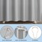 Arkwright Home Poly Shower Curtain Set 72x72 Damask Light Grey - Case of 12, 12PK SCSETD-7272-LG - alternate 6