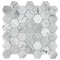 Msi Carrara White Hexagon SAMPLE Polished Marble Mesh-Mounted Mosaic Floor And Wall Tile ZOR-MD-0437-SAM - alternate 7