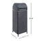 Happimess Darla 31.39-Gallon All-Weather Wicker/Metal Swing Top Hideaway Outdoor Trash Can, Navy/White HPM1202B - alternate 10