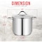Bakken-Swiss Deluxe 14-Quart Stainless Steel Stockpot with Tempered Glass Lid, Heavy Duty BKSSQ14 - alternate 6