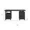 Homeroots 68" Black Solid Wood and Metal Carved Floral Desk With Three Drawers 661245 - alternate 9