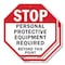 Signmission Stop Personal Protective Equipment, 10 inch X 10 inch, Aluminum Metal Signs, 2PK OC-A-2PACK-10-122 - alternate 1