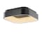 Jonathan Y Rafael 17.7" Integrated LED Metal Flush Mount Ceiling Light, Black JYL7207B - alternate 1