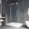 Vigo 36 in. L x 48 in. W x 79 in. H Frameless Sliding Shower Enclosure Kit in Stainless Steel VG6051STCL48WL - alternate 7