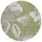 Homeroots 8' Olive Green Taupe And Beige Round Floral Washable Indoor Outdoor Area Rug 589562 - alternate 8