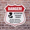 Signmission Pregnant Women Shield Sign Danger! Atten, 6 inch X 6 inch, Plastic Sign, 2PK SHI-P-2PACK-6-433 - alternate 6