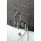 Kingston Brass 7" Center Deck-Mount Clawfoot Tub Faucet with Hand Shower, Brushed Nickel AE8108RX - alternate 5