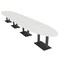 Skutchi Designs Oval Conference Table With Power, 48 in W, 264 in L, White HAR-OVL-48X264-DOU.BK-WA7976-NA - alternate 1