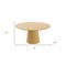 Homeroots 60" Brown Solid Wood Pedestal Base Round Top Dining Table 721014 - alternate 5