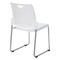 Office Star Products STC Series Sled Base Leg Stack Chair, White / Silver STC8302C2-11 - alternate 9