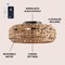 Jonathan Y Archer 20.25" 4-Light Coastal Bohemian 6-Speed Metal/Seagrass Mobile-App/Remote-Controlled Lantern L JYL9733A - alternate 8