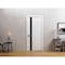 Sartodoors Interior Door 36 x 84 inches, Planum 0444 White Silk with Black Inserts and Frosted Glass, Single R PLANUM0444ID-WS-3684 - alternate 1
