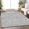 Homeroots 3' X 5' Gray And Ivory Floral Washable Indoor Outdoor Area Rug 594629 - alternate 7