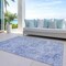 Homeroots 8' X 10' Sky Blue Ivory And Gray Damask Washable Indoor Outdoor Area Rug 603788 - alternate 9