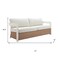 Homeroots 73" White Polypropylene Sofa 667658 - alternate 8