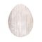 Homeroots 18" X 14" White Reclaimed Wood Egg Shaped Wall Decor 384895 - alternate 1