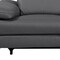Homeroots 103" Dark Gray Top Grain Leather Reclining Metal USB Sofa 720323 - alternate 9