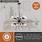 Vaxcel Estelle 12-Light 27.5 in W Matte Black Mid-Century Modern Sputnik Pendant Ceiling Fixture P0343R - alternate 9