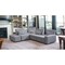 Homeroots Light Gray Polyester Modular L Shaped Four Piece Corner Sectional 473570 - alternate 5