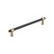 Amerock Mergence 7-9/16 inch 192mm Center-to-Center Matte Black/Golden Champagne Cabinet Pull BP36980FBBBZ - alternate 1