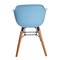 Homeroots Set Of Four Blue And Brown Heavy Duty Plastic And Wood Juvenile Side Chairs, 4PK 554662 - alternate 9
