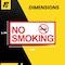 Fuel Stickers No Smoking Stickers, Small, Heavy-Duty Labels for Office, Business, Health Safety, 2in x 1in, 20PK Z-2X1NOSMOKE-20PK - alternate 5