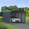 Arrow Storage Products 10 x 15 x 7 ft Charcoal Steel Carport with 3 Wall Kits CPHC101507ECL3 - alternate 6