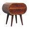 Homeroots 24" Chestnut Solid Wood Oval Two Drawer Nightstand 651552 - alternate 15