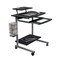 Homeroots 29" Espresso Wood and Stainless Steel Computer Desk 723727 - alternate 8