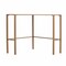 Homeroots 42" Clear and Gold Glass Writing Desk 402041 - alternate 1