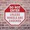 Signmission Do Not Enter Unless Wheels Are Choc, 10 inch X 10 inch, Plastic Sign, 2PK OC-P-2PACK-10-39 - alternate 7