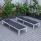 Leisuremod Marlin Patio Chaise Lounge Chair with White Aluminum Frame, Black, 2PK MLW-77BL2 - alternate 9