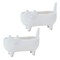 Homeroots Set of Two White Ceramic 1 Ounce Animals Pot Planters 634277 - alternate 2