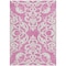 Homeroots 5' X 8' Blush And Ivory Damask Washable Indoor Outdoor Area Rug 614414 - alternate 9