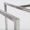 Homeroots 42" Clear And Silver Rounded Glass And Metal Trestle Base Dining Table 400750 - alternate 5
