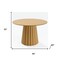 Homeroots 46" Brown Solid Wood Pedestal Base Round Top Dining Table 721019 - alternate 5