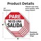 Signmission Pare No Es Una Salida, 4 inch X 4 inch, Vinyl Decal, 5PK OC-D-5PACK-4-202 - alternate 4