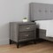 Homeroots 25" Gray Two Drawers Nightstand 318744 - alternate 6