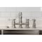 Kingston Brass Bridge Kitchen Faucet with Brass Sprayer, Brushed Nickel KS7278BPLBS - alternate 6
