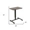 Homeroots Adjustable Black Wood and Stainless Steel Rolling Standing Desk 535347 - alternate 8