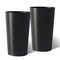 Homeroots Set of Two Black Heavy Duty Plastic Cylindrical Planter Pots 719609 - alternate 4