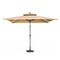 Homeroots 9ft Tan Polyester Rectangular Tilt Market Patio Umbrella 485617 - alternate 6