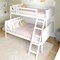 Flash Furniture Dallas Bunk Bed Twin Over Full, Convertible Slatted Solid Wood Bunk Bed Frame w/Ladder, White MG-0900-31-TFB-WH-GG - alternate 1