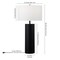 Homeroots 30" Black Metal Table Lamp With White Drum Shade 524478 - alternate 8