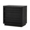 Homeroots 26" Black Two Drawers Solid Wood Nightstand 549966 - alternate 7