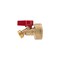 Proline Series Brass 1/2-in PF x 3/4-in MHT 1/4 Turn No Kink Hose Bibb 1102-653 - alternate 3