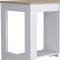 Homeroots Set of Two Oak and White Wood Kitchen Island And Pantry Cabinet 526344 - alternate 8
