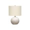 Homeroots 20" Gray Concrete Round Table Lamp With Ivory Drum Shade 545855 - alternate 1